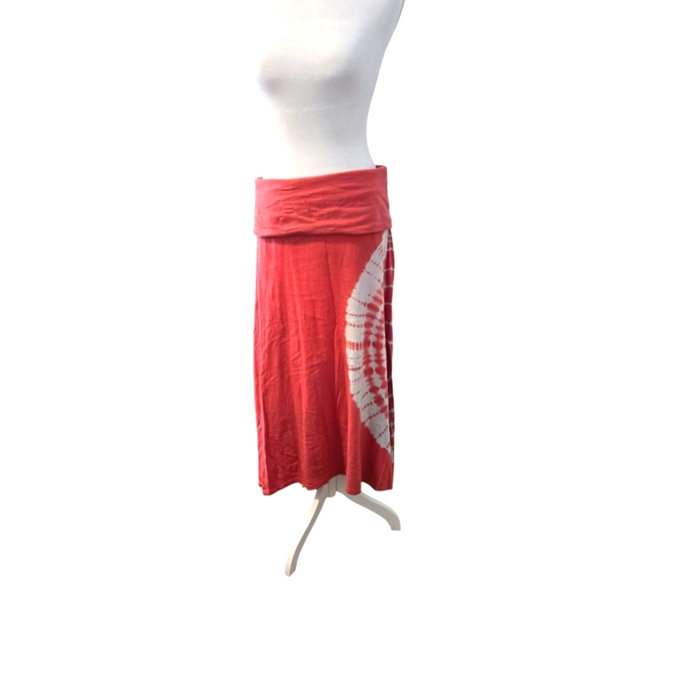 Legacies long cotton tie dye skirt Women's size large peach - Picture 5 of 5